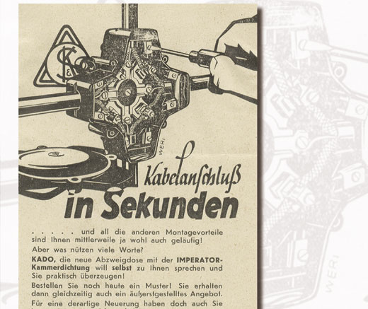 Eine Anzeige aus den 1910er Jahren Anzeige